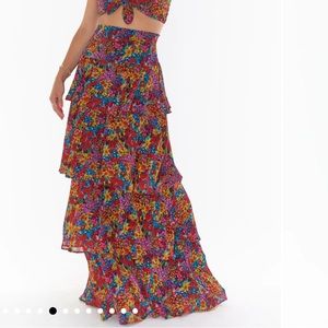 Show Me Your Mumu Katrina Swing Skirt in Garden Glow